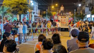 Christmas tree raising and lighting party, downtown San Clemente, 2024. Christmas tree raising and lighting party, downtown San Clemente, 2024.